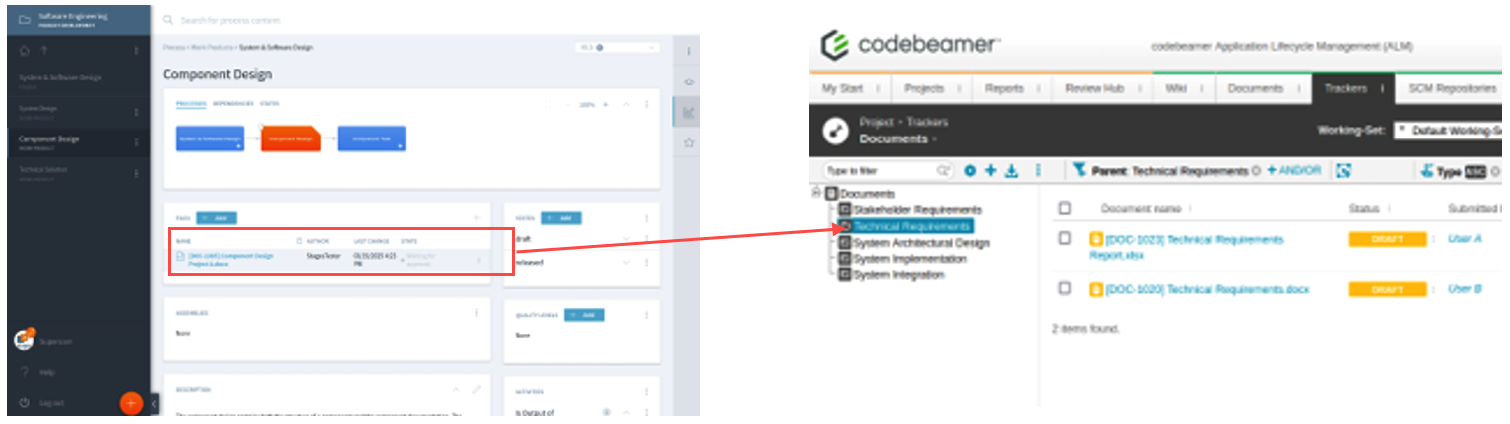 문서산출물 저장소로서 Codebeamer